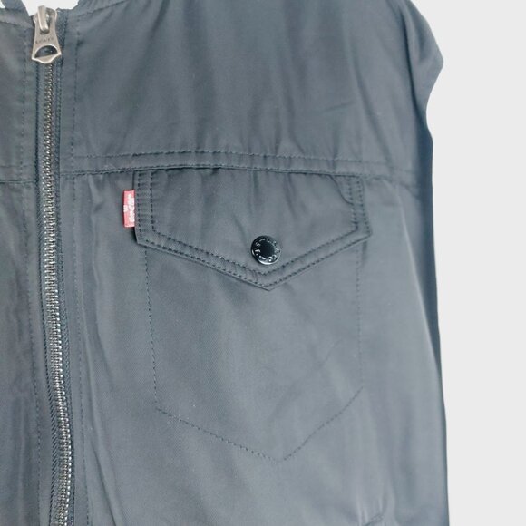 Levi's Men's Black White Colorblock Raglan Sleeve Varsity Jacket Size XL - Picture 10 of 14